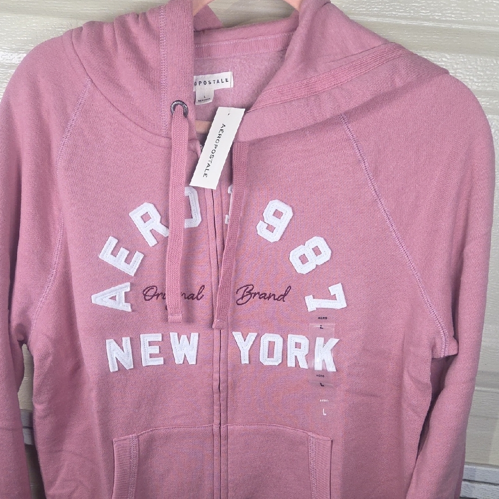 Aeropostale Dusty Rose Zip-Up Hoodie